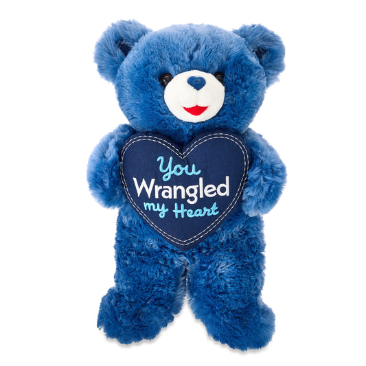 Large Sweetheart You Wrangled My Heart Teddy Bear Plush, Blue, 14", Valentine'S Day by